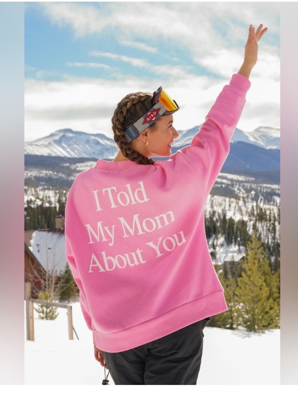 Yllw The Label “I Told My Mom About You” Pink Crewneck